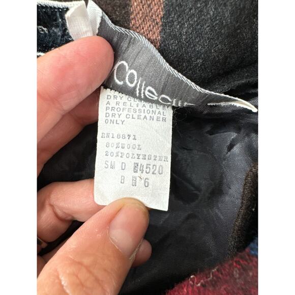 JH Collectibles Wool Blend Striped Checkboard Full Length Skirt Size 6 Lagenlook - Picture 10 of 13